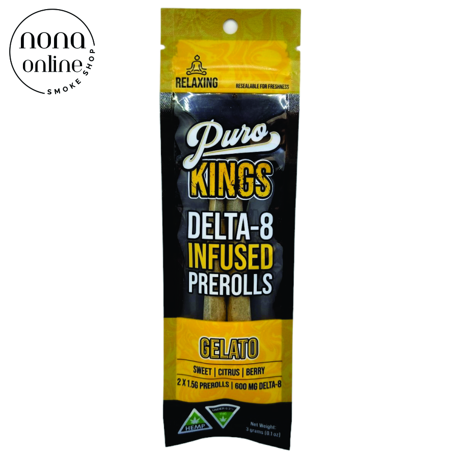 Puro Pre Roll D8 Gelato 2pk Nona Online Smoke Shop