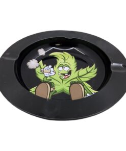 SMALL ASHTRAY METAL SMOKING LEAF