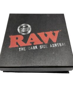 Alternative view of RAW GLASS ASHTRAY BLACK SMOKED GIFT BOX