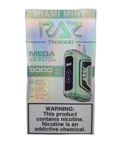 RAZ BAR DISPOSABLE MEGA TN9000 MIAMI MINT