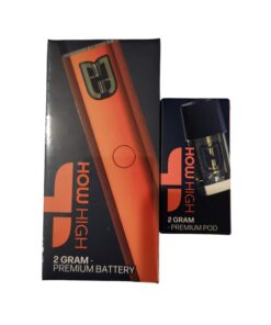 Alternative view of HOW HIGH THCH+ IND. RAINBOW SHERBERT POD DEVICE 2X2ML PODS 1XBATTERY KIT