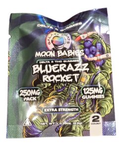 GALAXY TREATS GUMMY 250MG 2CT BLUERAZZ ROCKET
