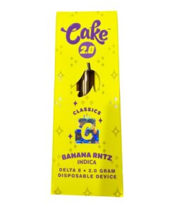 CAKE 2.0 DELTA8 DISPOSABLE 2GRAM INDICA BANANA RNTZ