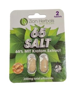 ZION HERBALS KRATOM PILL 65% SALT 2CT