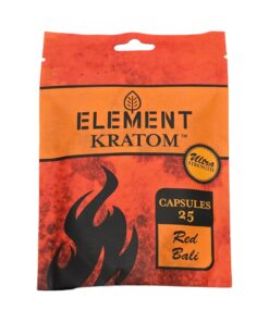 ELEMENT KRATOM CAPSULE 25CT RED BALI