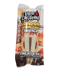 VIVA LA HEMP PRE ROLL 2CT THCA SNOW INDICA LONDON POUND CAKE 4.5G