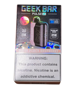GEEK BAR DISPOSABLE PULSE X 25000 WHITE PEACH RASPBERRY