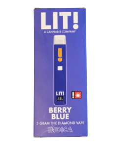 LIT! DISPOSABLE 3GRAM THCA INDICA BERRY BLUE