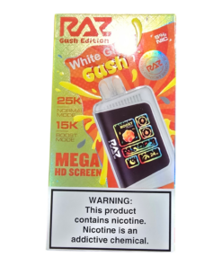 RAZ MEGA BAR 25000 DISPOSABLE WHITE GRAPE GUSH