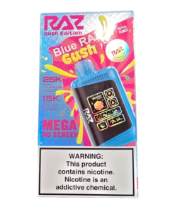 RAZ MEGA BAR 25000 DISPOSABLE BLUE RAZ GUSH
