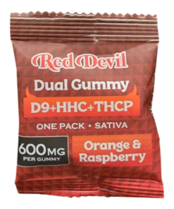 DELTA GUMMY RED DEVIL 600MG SATIVA ORANGE & RASPBERRY