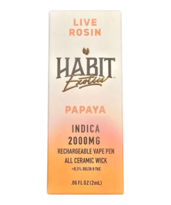 HABIT DISPOSABLE 2GRAM LIVE ROSIN INDICA PAPAYA