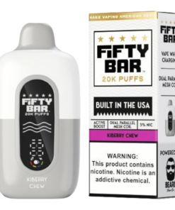 FIFTY BAR DISPOSABLE 20K MADE IN USA KIBERRY CHEW