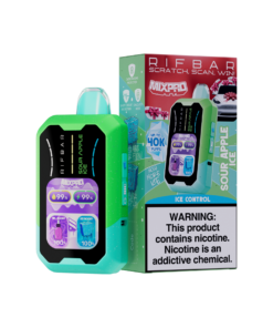 RIFBAR MIXPRO, ICE CONTROL DISPOSABLE 40K PUFFS SOUR APPLE ICE