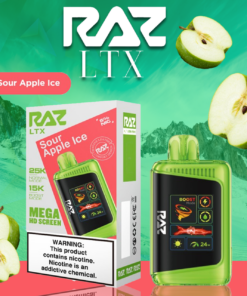 RAZ BAR 25000 DISPOSABLE LTX SOUR APPLE ICE