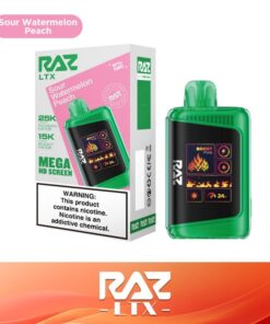 RAZ BAR 25000 DISPOSABLE LTX SOUR WATERMELON PEACH
