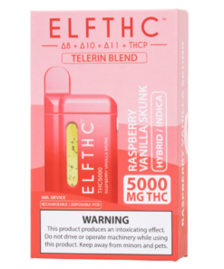 ELF DISPOSABLE 5GRAM THCP TELERIN BLEND HYBRID/INDICA RASPBERRY VANILLA SKUNK