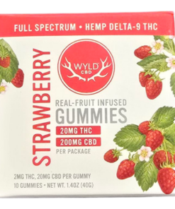 WILD CBD 10PCS GUMMIES 20MG THC & 200MG CBD STRAWBERRY