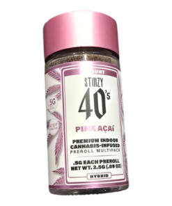 Alternative view of STIIIZY 40 PRE ROLL 5CT THCA HYBRID 2.5g PINK ACAI