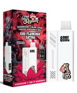VIVA LA SHROOM MUSHROOM, BLUE LOTUS BLEND 8ML DISPOSABLE SATIVA RED FLAMINGO