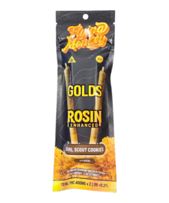 FLYING MONKEY GOLD ROSIN PRE ROLL THC 400MG 2CT 3.3G HYBRID GIRL SCOUT COOKIE