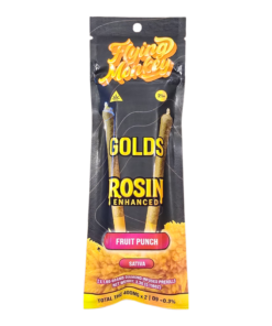 FLYING MONKEY GOLD ROSIN PRE ROLL THC 400MG 2CT 3.3G SATIVA FRUIT PUNCH