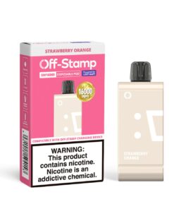 OFF STAMP DISPOSABLE 16000 PUFF POD STRAWBERRY ORANGE (WITHOUT BATTERY)