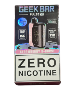GEEK BAR DISPOSABLE PULSE X 25000 (ZERO NICOTINE) STRAWBERRY B-BURST