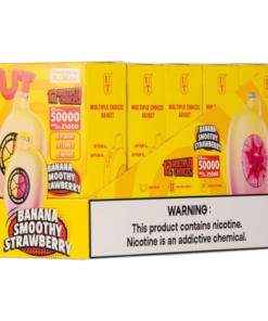 Alternative view of UT BY FLUM DISPOSABLE 50000 PUFF 12 MULTIPLE CHOICES BANANA SMOOTHY STRAWBERRY
