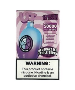 UT BY FLUM DISPOSABLE 50000 PUFF 12 MULTIPLE CHOICES BLUERAZZ ICE TRIPPLE BERRY