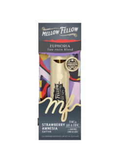 MELLOW FELLOW *NEW* DISPOSABLE 2ML LIVE RESIN BLEND SATIVA STRAWBERRY AMNESIA