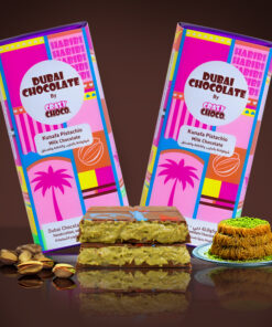 Crazy Choco Milk Kunafa Pistachio 200gram Jumbo Bar Premium Dubai Chocolate
