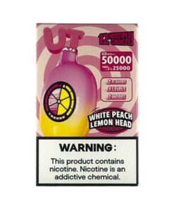 UT BY FLUM DISPOSABLE 50000 PUFF 12 MULTIPLE CHOICES WHITE PEACH LEMON HEAD