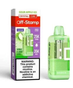 OFF STAMP CRYSTAL DISPOSABLE POD ONLY 35000 PUFF SOUR APPLE ICE