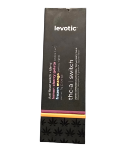 LEVOTIC DISPOSABLE 3GRAM THCA DUAL FLAVOR + BLEND MODE INDICA LEMON CHERRY GELATO / SATIVA FROZEN MANGO
