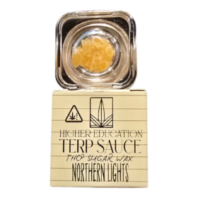 HIGHER EDUCATION TERP SAUCE THCP SUGAR WAX INDICA NORTHERN LIGHTS