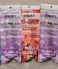 FIERY PRE ROLL 5CT 10G TOTAL THCA ASSORTED FLAVORS