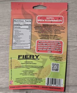 Alternative view of FIERY CUBES 2000MG GUMMY 10CT SOUR WATERMELON