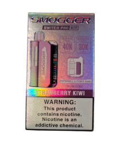 SMOGGER SWITCH PRO KIT VAPE BATTERY AND FLAVOR STRAWBERRY KIWI 40000 PUFF
