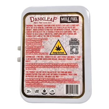 Alternative view of DANKLEAF PRE ROLL MINI HASH HOLE WITH DIAMOND COATING 5CT THCP INDICA MULE FUEL