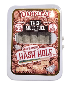 DANKLEAF PRE ROLL MINI HASH HOLE WITH DIAMOND COATING 5CT THCP INDICA MULE FUEL