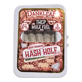 DANKLEAF PRE ROLL MINI HASH HOLE WITH DIAMOND COATING 5CT THCP INDICA MULE FUEL