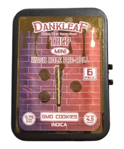 DANKLEAF PRE ROLL MINI HASH HOLE 6CT 4.5G TOTAL THCP INDICA GMO COOKIE
