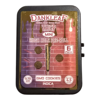 DANKLEAF PRE ROLL MINI HASH HOLE 6CT 4.5G TOTAL THCP INDICA GMO COOKIE