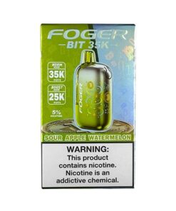 FOGER BIT DISPOSABLE 35K PUFFS SOUR APPLE WATERMELON