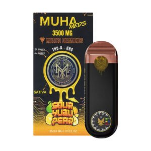 MUHA DISPOSABLE 3.5GRAM *NEW* MELTED DIAMOMDS SATIVA SOIR YOZU PEAR