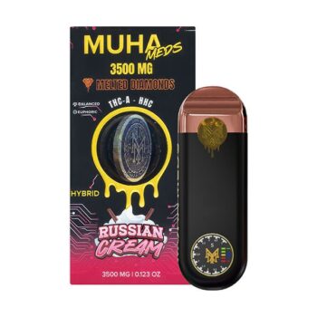 MUHA DISPOSABLE 3.5GRAM *NEW* MELTED DIAMOMDS HYBRID RUSSIAN CREAM