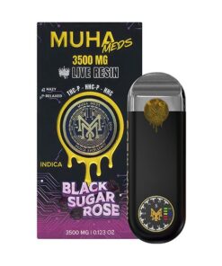 MUHA DISPOSABLE 3.5GRAM *NEW* MELTED DIAMOMDS INDICA BLACK SUGAR ROSE