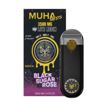 MUHA DISPOSABLE 3.5GRAM *NEW* MELTED DIAMOMDS INDICA BLACK SUGAR ROSE