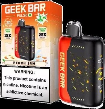 GEEK BAR DISPOSABLE PULSE X 25000 JAM EDITION  PEACH